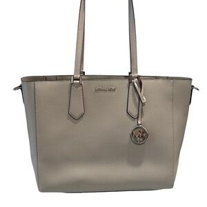 Michael Kors Large Taupe Leather Kimberly Tote Bag
